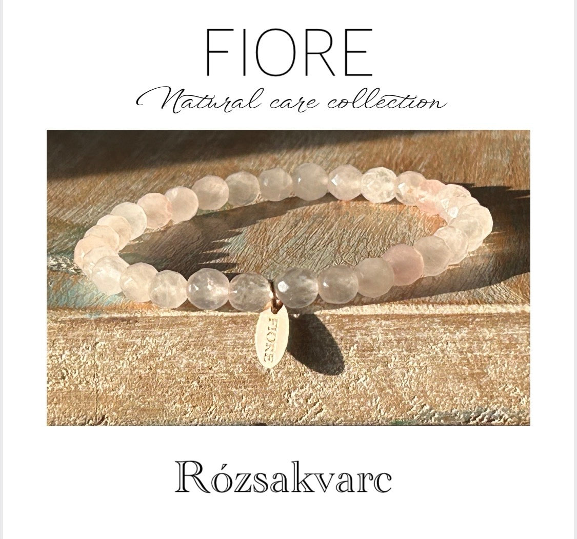 Rózsakvarc Ásványkarkötő